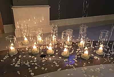 Açılış Mum Dekorasyon Şamdan Dekorasyon