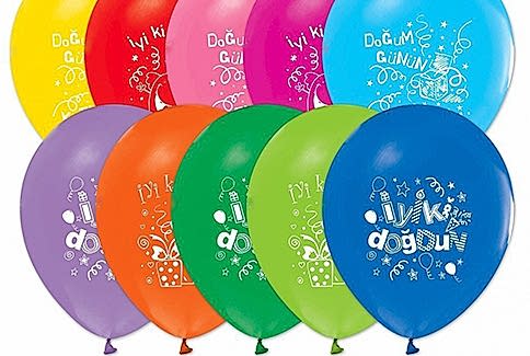 Doğum günü Baskılı Balon