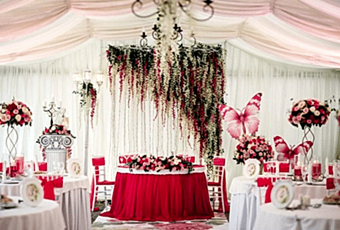 Davet organizasyon Kumaş Süsleme Balon Süsleme Çiçek Süsleme