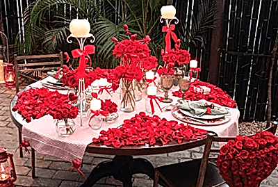 Sevgililer Günü Masa Sandalye Süsleme