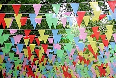 Şirket Pikniği Organizasyonu bayrak dekorasyonu