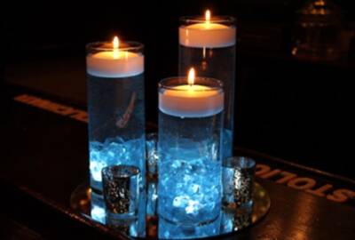 Şirket Yemeği Mum Dekorasyon Şamdan Dekorasyon